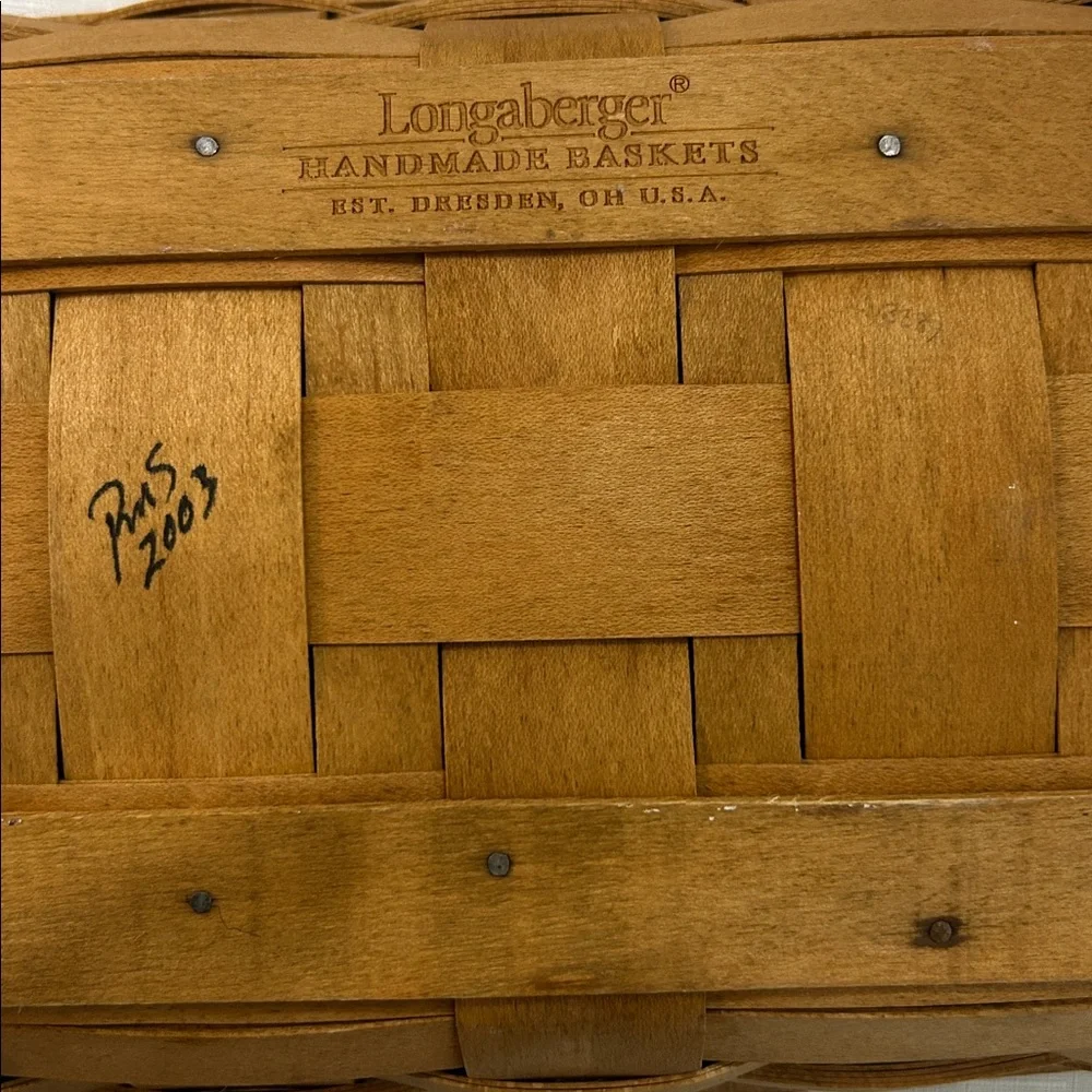 Longaberger Brown Woven Mail Basket - Picture 7 of 11